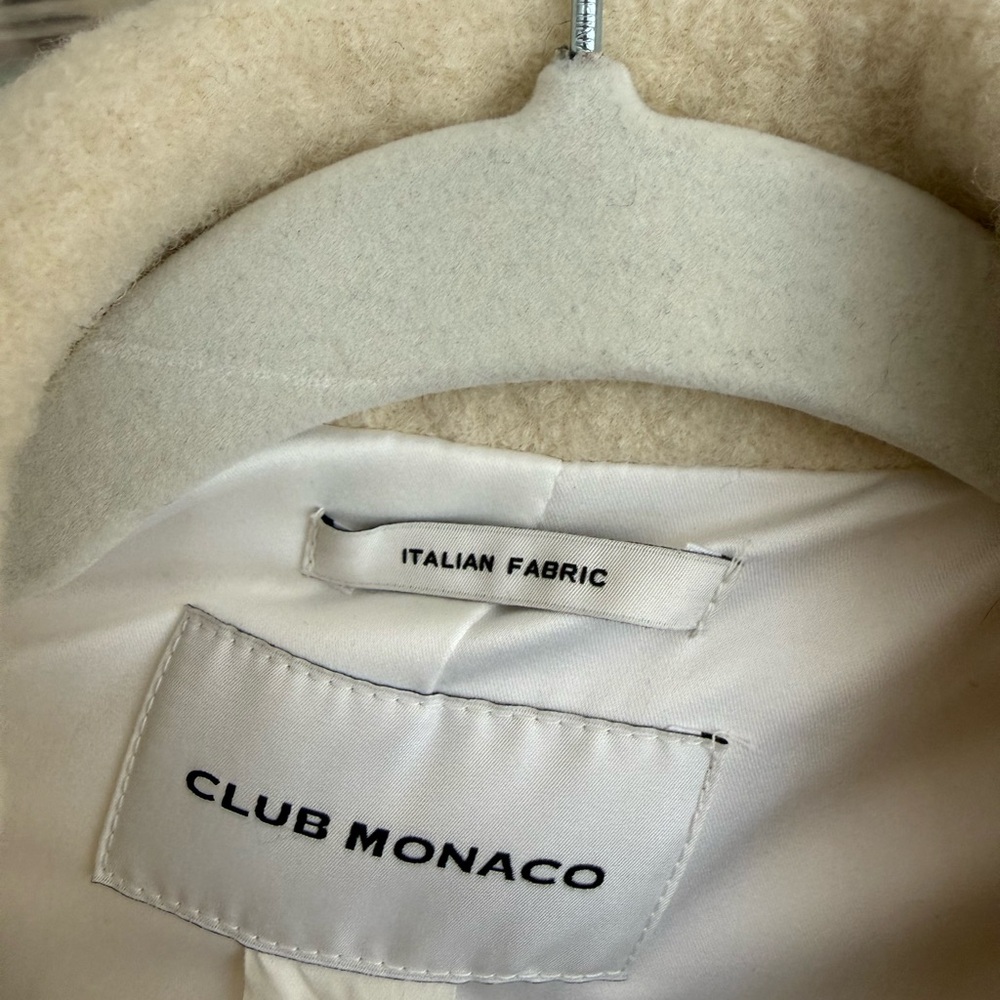 Club Monaco Cream Trench Coat - Picture 3 of 3